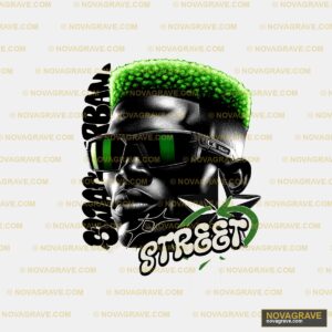 A Man With Green Hair And Sunglasses Nature Botanical - Design DTF