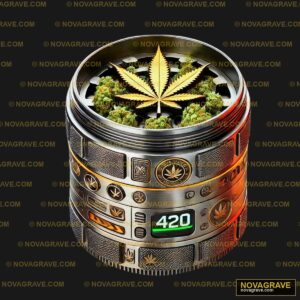 A Marijuana Container With A Marijuana Leaf I Nature Botanical - DTF Ontwerp