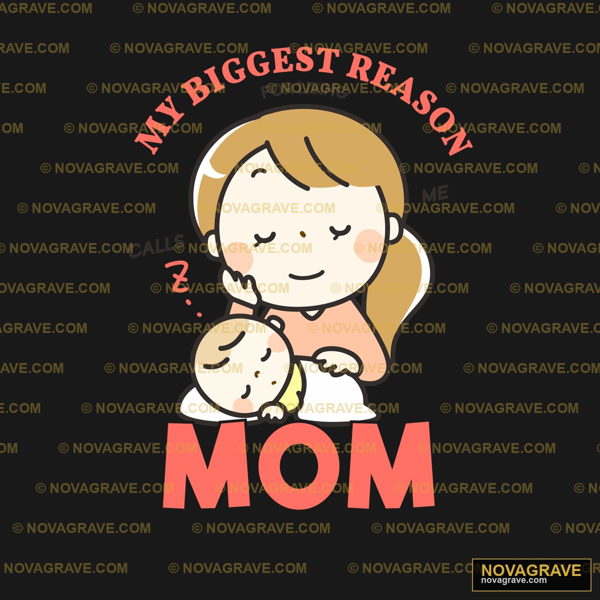 A Mom Holding Her Baby In Her Arms Family Kids - DTF Transfer Design