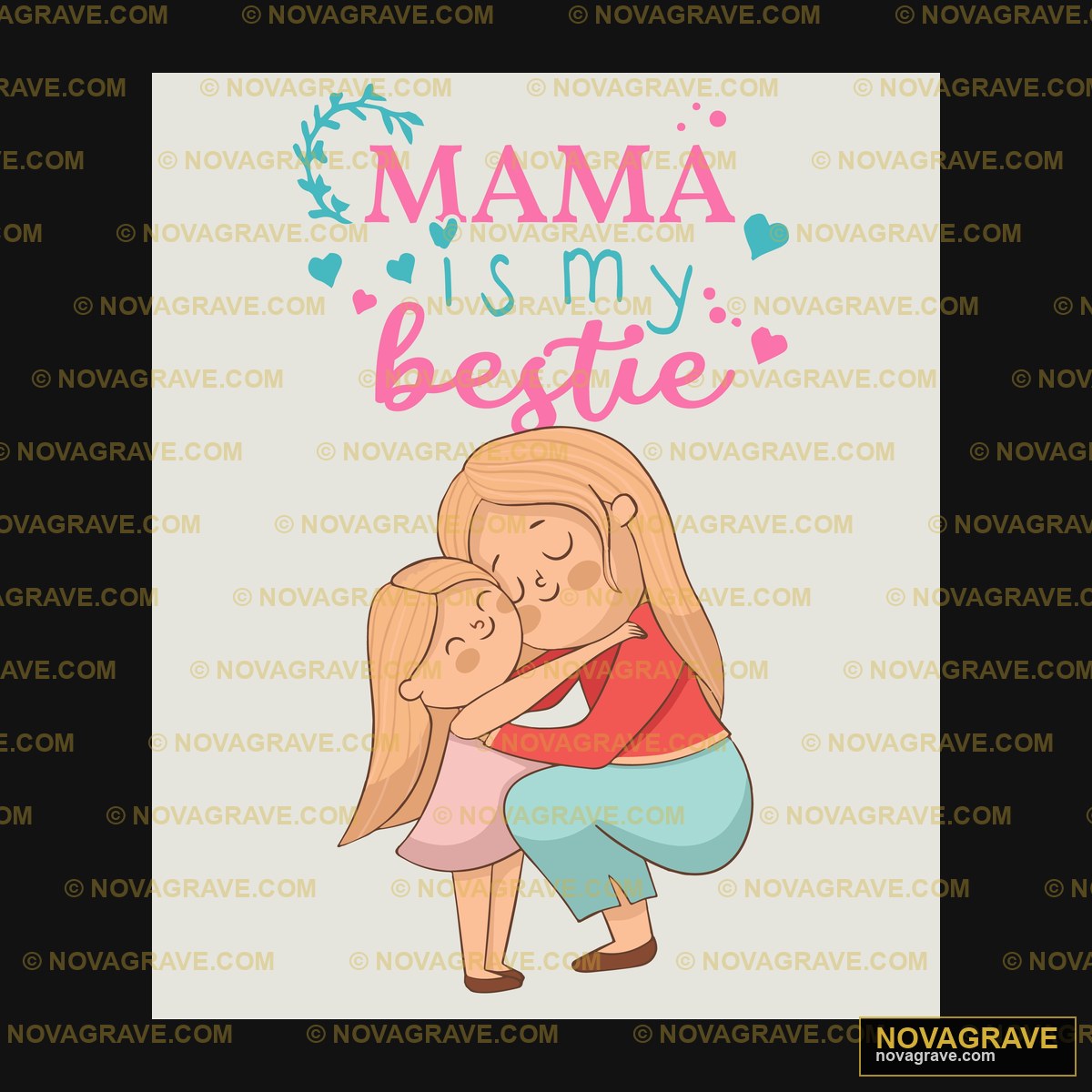 A Mother Hugging Her Baby In The Arms Family Kids - DTF Transfer Design