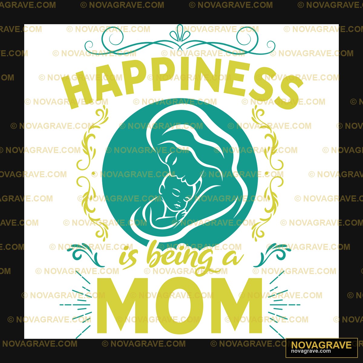 Motherhood Happiness Mom Baby DTF Design SVG PNG DXF