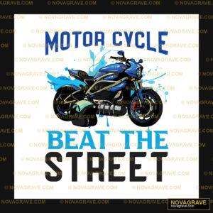 A Motorcycle Is Painted In Blue And White Other Designs - Design DTF