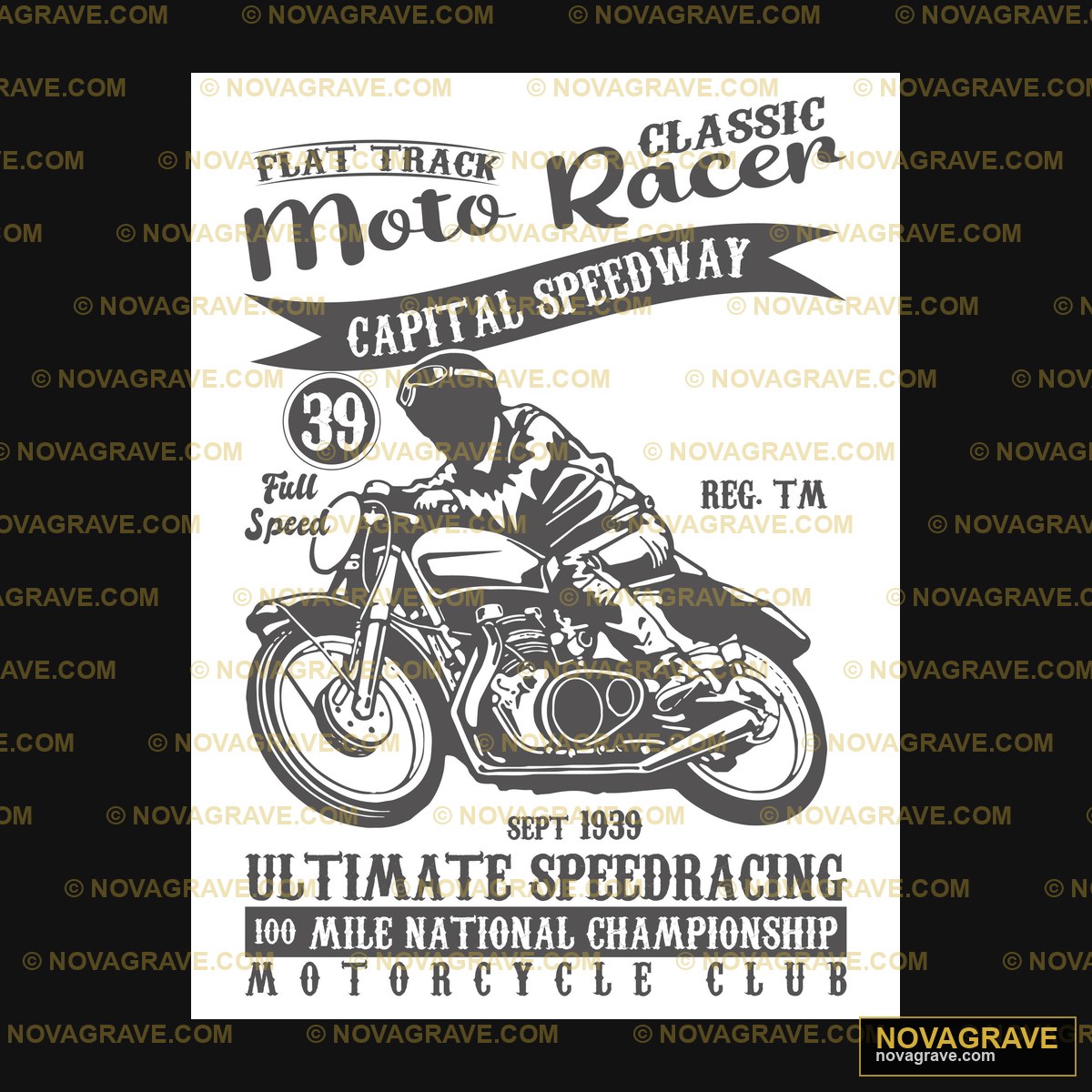 A Motorcycle Rider Riding A Motorcycle With A Other Designs - DTF Ontwerp