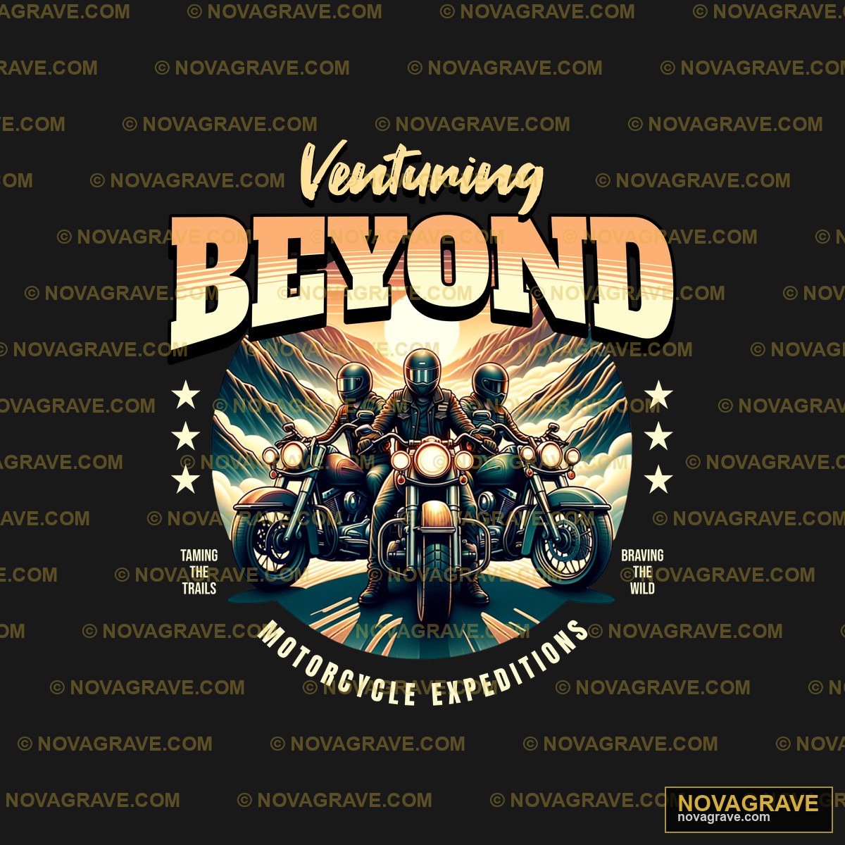 A Motorcycle Rider Riding Down The Road With Retro Vintage - DTF Ontwerp