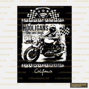 A Motorcycle Rider Riding On A Motorcycle Wit Other Designs - DTF Transfer Design