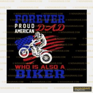 A Motorcycle Rider Riding On A Motorcycle Wit Patriotic Military - DTF Transfer Design