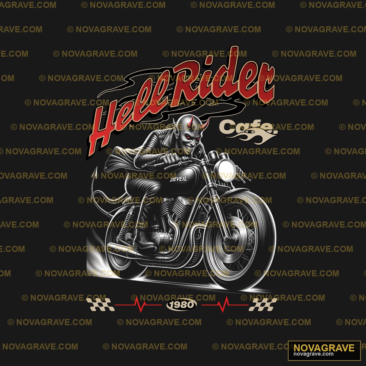 A Motorcycle Rider Riding On A Motorcycle Wit Typography Slogans 2 2 - Design DTF