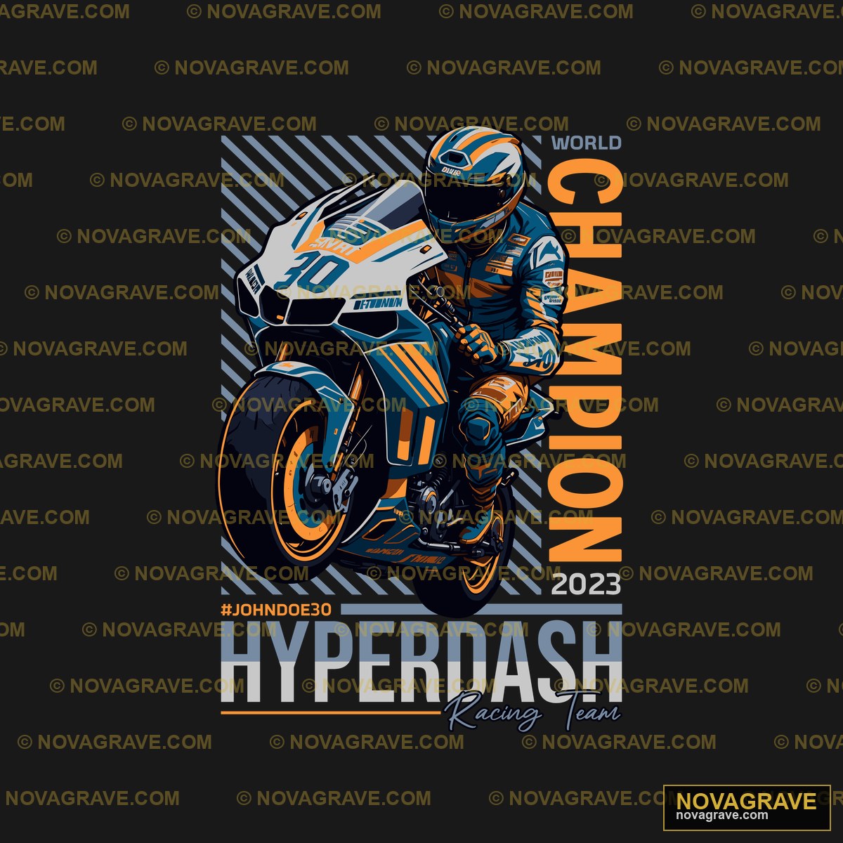 A Motorcycle Rider Riding On A Motorcycle Wit Typography Slogans 4 - DTF Ontwerp