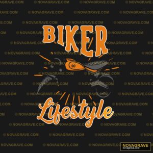 A Motorcycle With The Words Biker Love Seasonal Holiday - Design DTF