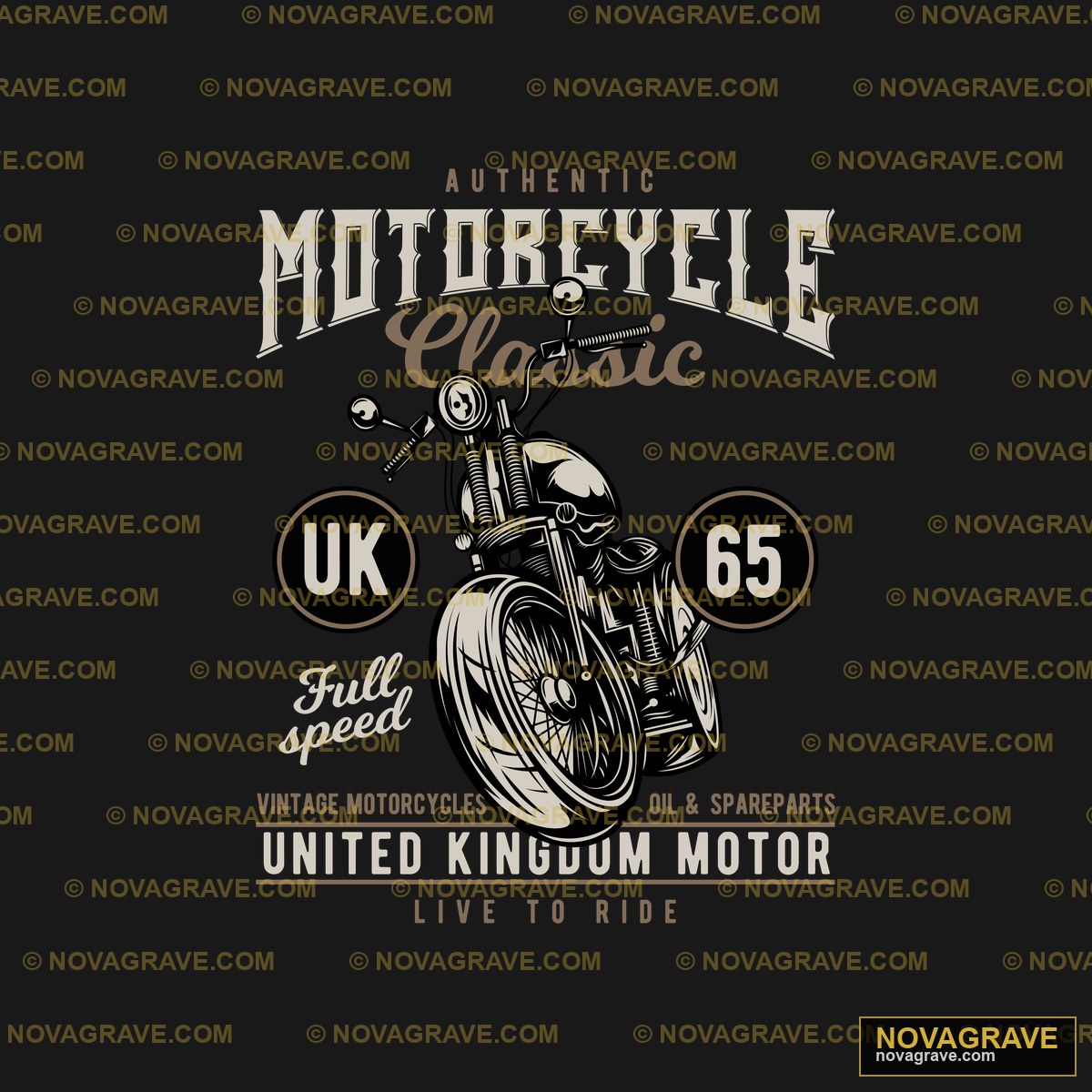 A Motorcycle With The Words Motorcycle Club A Retro Vintage - DTF Ontwerp