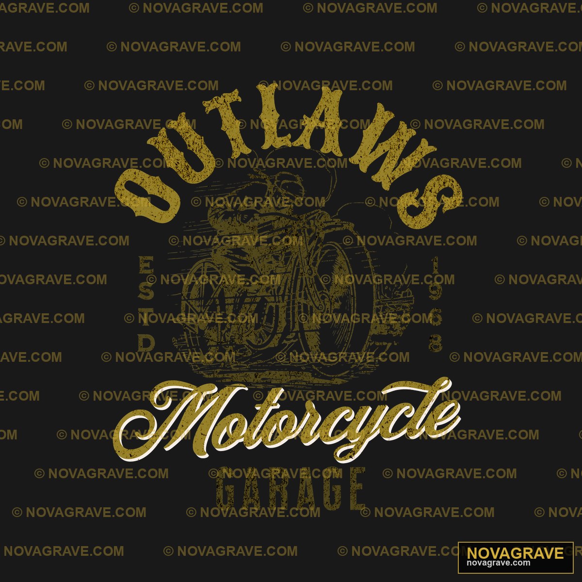 A Motorcycle With The Words Suls Garage Streetwear Urban - DTF Ontwerp