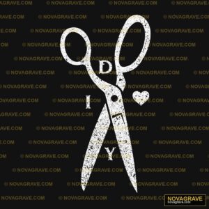 A Pair Of Scissors With A Heart On It Seasonal Holiday - Design DTF