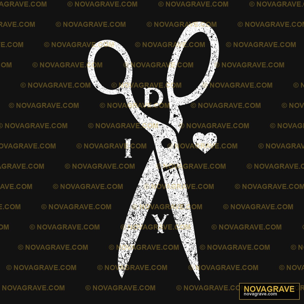 A Pair Of Scissors With A Heart On It Seasonal Holiday - Design DTF