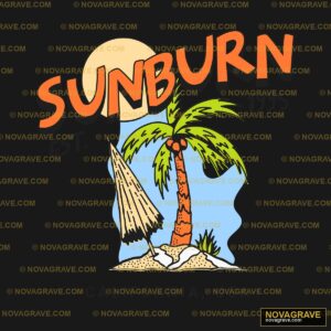A Palm Tree With The Sun In The Background Nature Botanical - DTF Transfer Design
