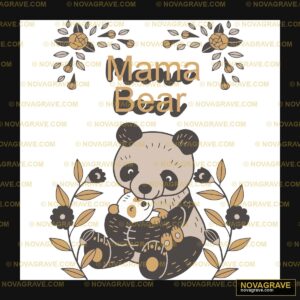 A Panda Bear Holding A Teddy Bear Animals Wildlife - Design DTF