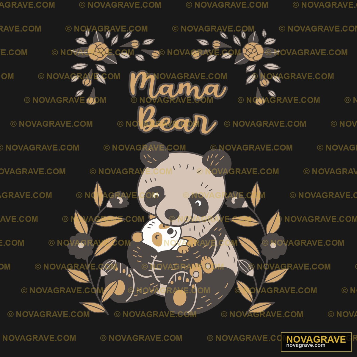 A Panda Bear Holding A Teddy Bear With The Wo Animals Wildlife - Design DTF