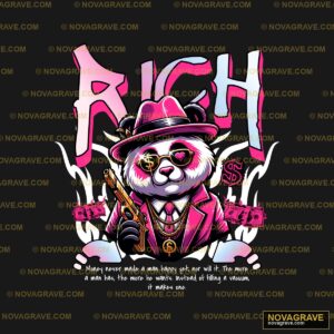 A Panda With A Gun And A Hat Animals Wildlife - DTF Transfer Design