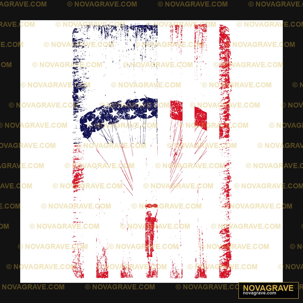A Parachute With The American Flag Patriotic Military - Design DTF