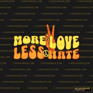 A Peace Sign With The Word Love Leisure Seasonal Holiday - DTF Transfer Design