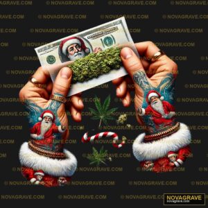 A Person Holding A Marijuana And Money Family Kids - DTF Ontwerp