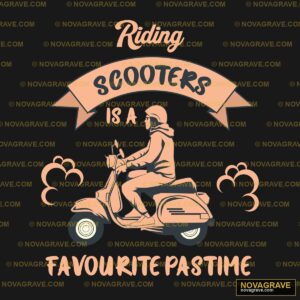 A Person Riding A Scr Family Kids - DTF Ontwerp