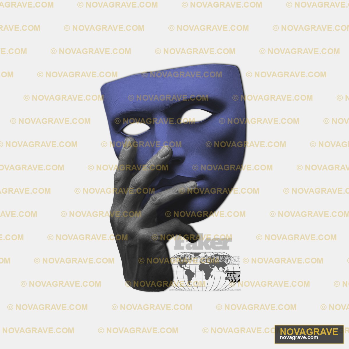A Person With A Blue Mask On Their Face Family Kids - DTF Transfer Design