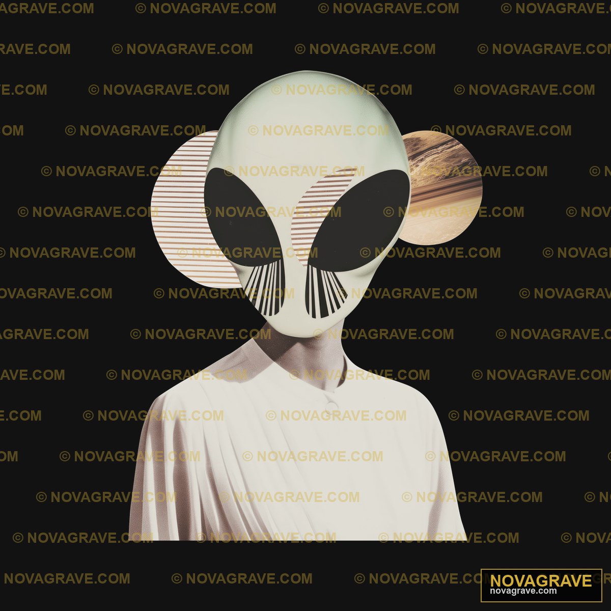 A Person With An Alien Head On Their Head Family Kids - Design DTF
