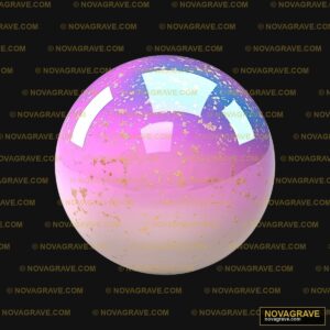A Pink And Blue Ball With Gold Splats Streetwear Urban - Design DTF