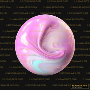 A Pink And Blue Marble Sphere Other Designs - DTF Transfer Design