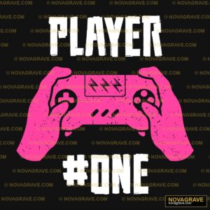 A Pink Video Game Controller With The Words P Typography Slogans - DTF Ontwerp