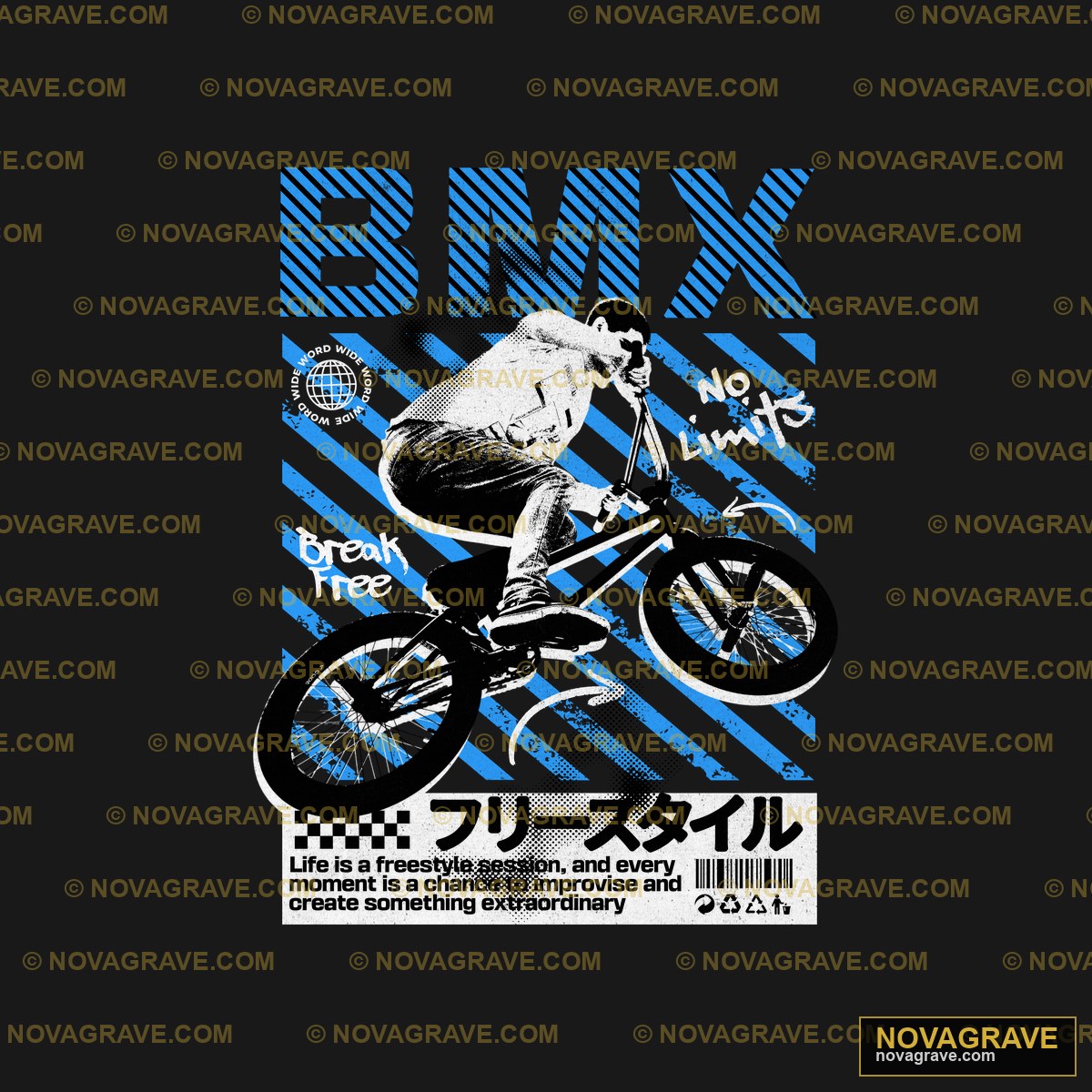 A Poster For A Bike Race Family Kids - DTF Transfer Design