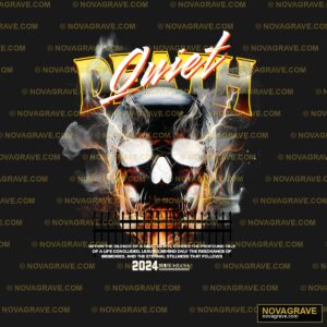 A Poster For A Concert With A Skull On It Streetwear Urban - Design DTF