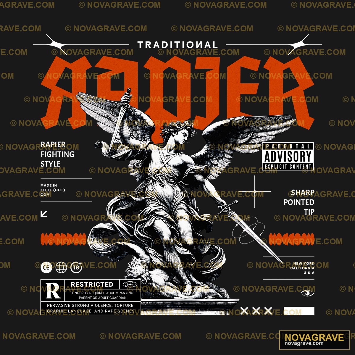 A Poster For A Rock Concert With An Angel Hol Religious Spiritua - DTF Ontwerp