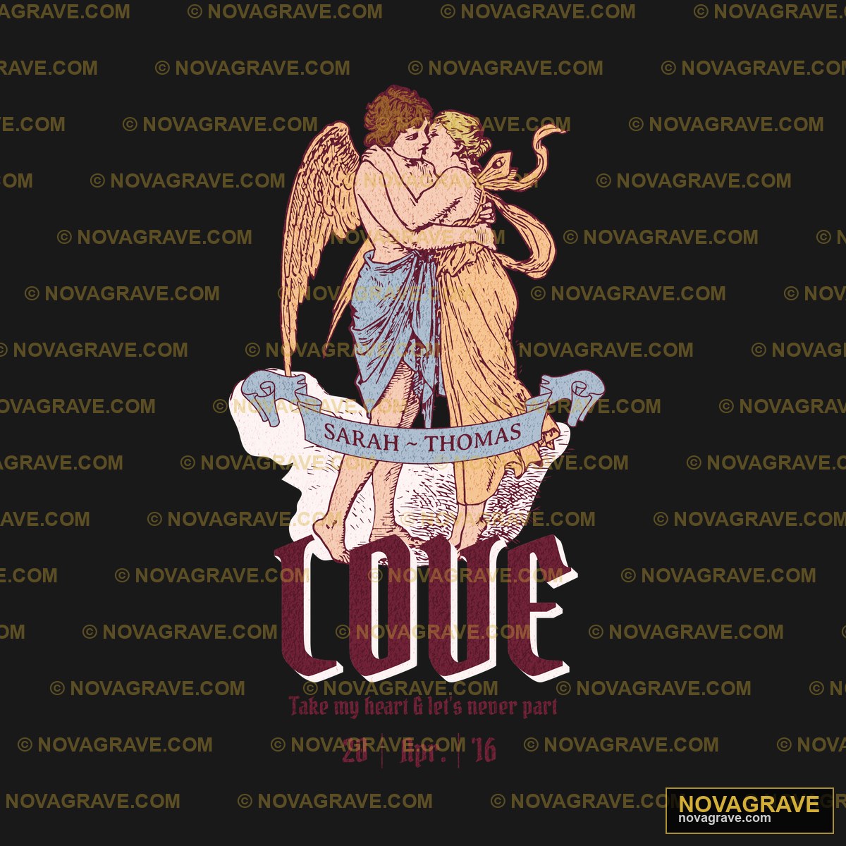 A Poster For The Love Of A Couple Seasonal Holiday - DTF Transfer Design