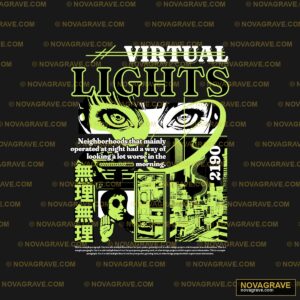 A Poster For The Virtual Lights Exhibition Other Designs - DTF Transfer Design