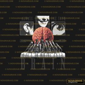 A Poster With A Brain Surrounded By Microphon Music Culture - Design DTF