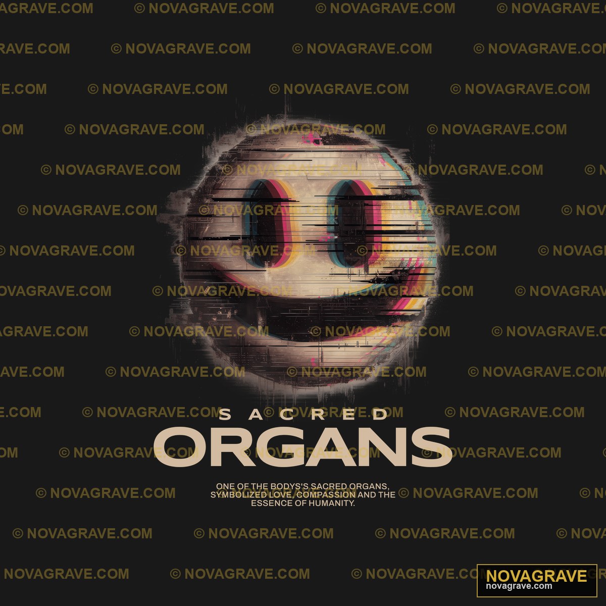 A Poster With A Face And The Words Sacred Org Typography Slogans - DTF Ontwerp