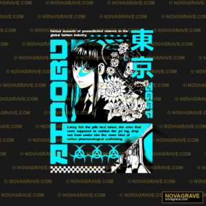 A Poster With A Girl And A Man In The Backgro Other Designs 2 - Design DTF