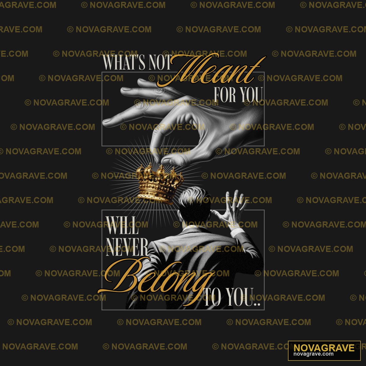 A Poster With A Hand Holding A Gold Crown Animals Wildlife - DTF Transfer Design