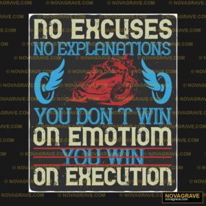Motorcycle Race DTF Design SVG PNG DXF - No Excuses