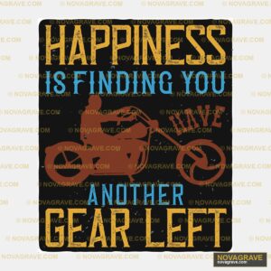 A Poster With A Motorcycle And The Words Happ Typography Slogans - DTF Transfer Design