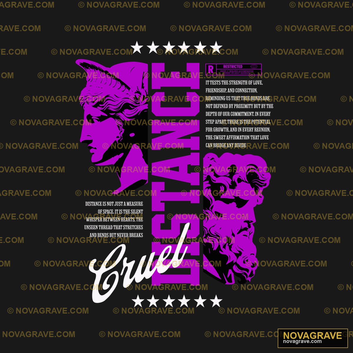 A Poster With A Purple And White Design Other Designs - DTF Transfer Design