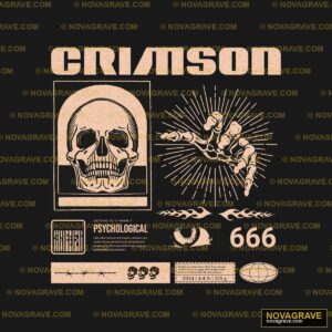 A Poster With A Skull And A Skull On It Streetwear Urban 2 2 - DTF Transfer Design