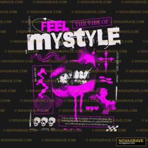 A Poster With A Skull And A Skull On It Streetwear Urban 3 - DTF Transfer Design