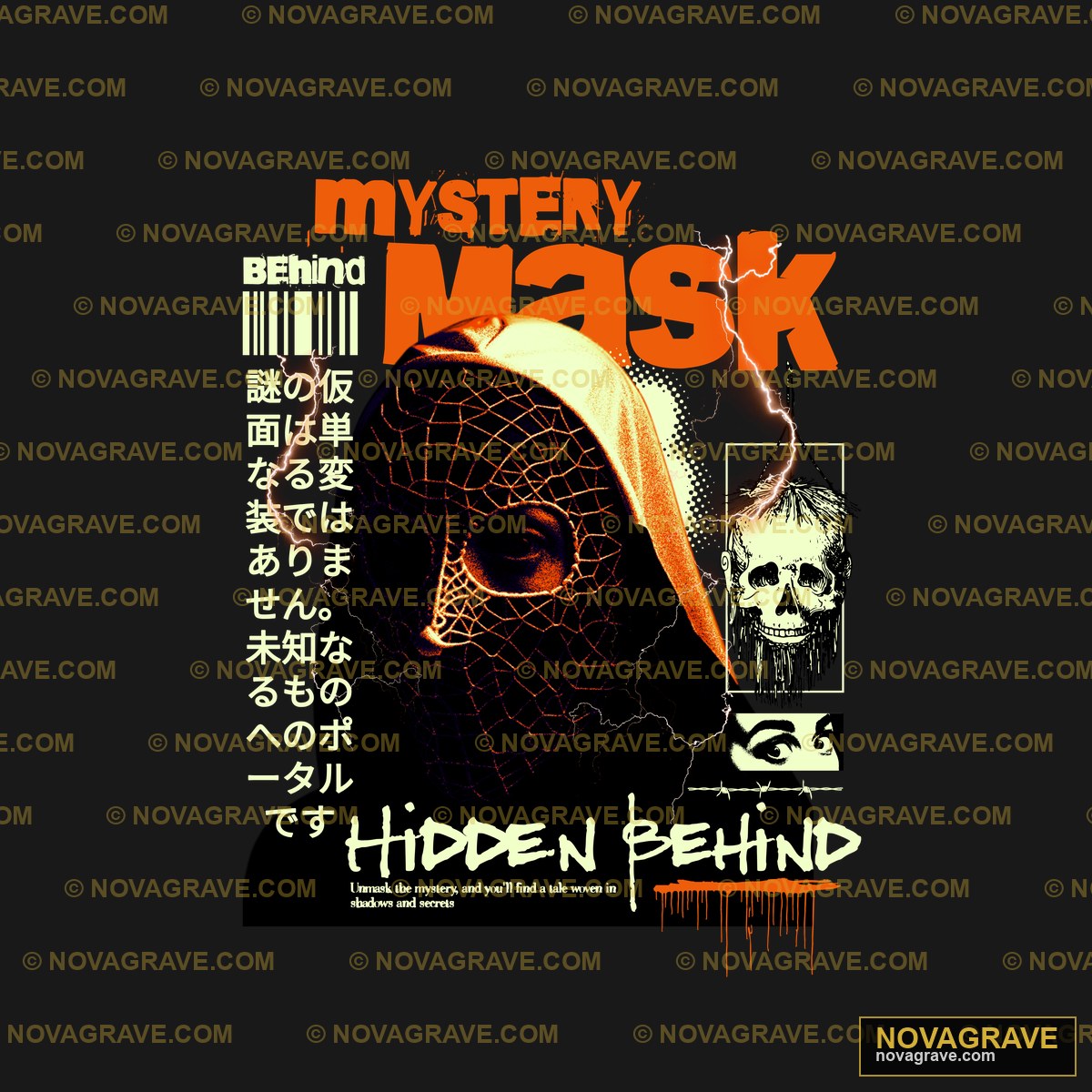 A Poster With A Skull And A Skull On It Streetwear Urban - DTF Transfer Design
