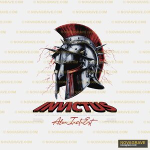 Invictus Spartan Helmet DTF Design - SVG PNG DXF Instant Download