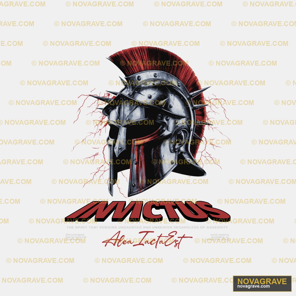 A Poster With A Spartan Helmet And Lightning Other Designs - DTF Ontwerp