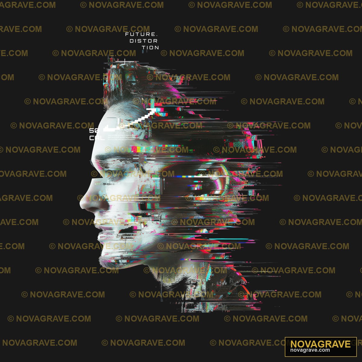 A Poster With A Womans Face And The Wordsfutu Typography Slogans - DTF Ontwerp