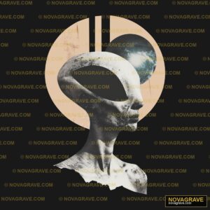 A Poster With An Alien Head And A Planet In T Other Designs - Design DTF