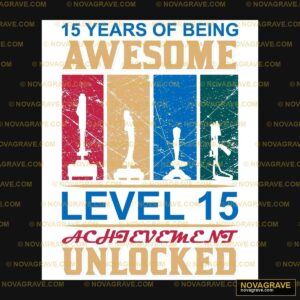 A Poster With The Words 15 Years Of Awesome Typography Slogans - DTF Ontwerp